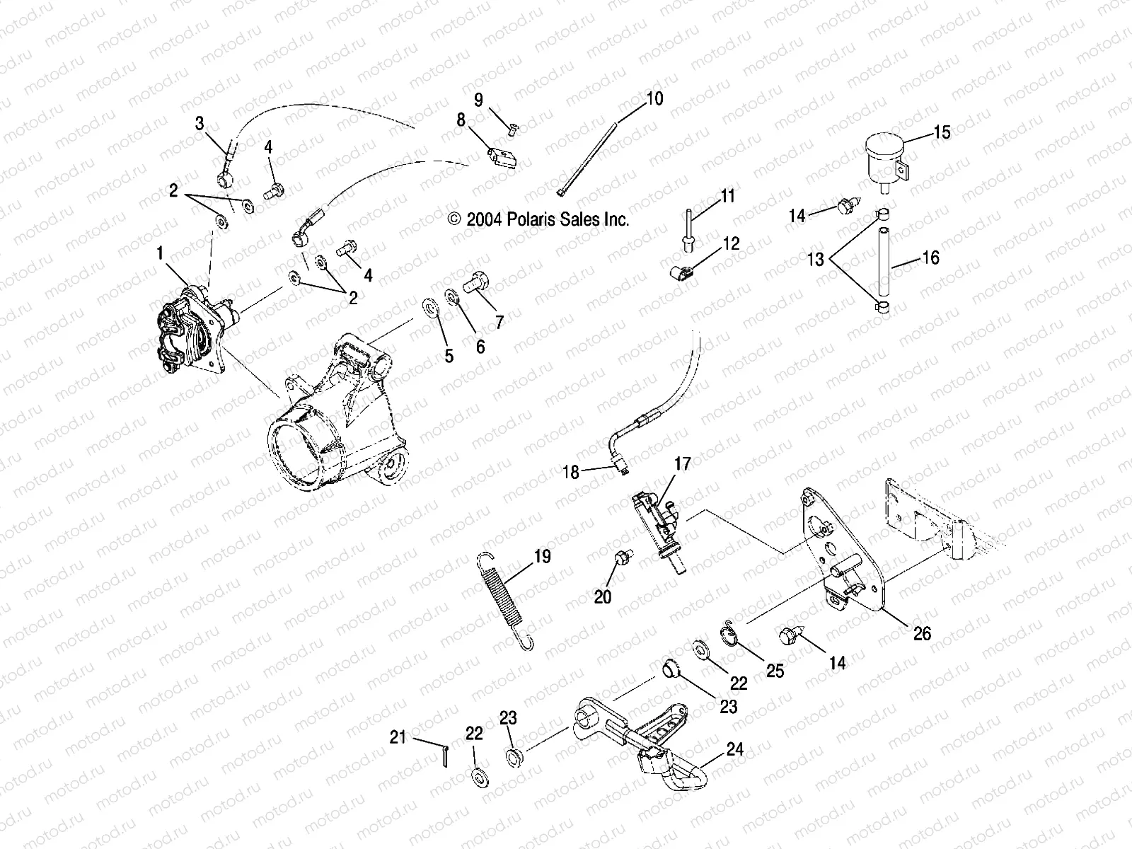 MASTER CYLINDER | MASTER CYLINDER, REAR AND FOOT PEDAL - A05MH68AK/AN/AD (4994229422B08)
