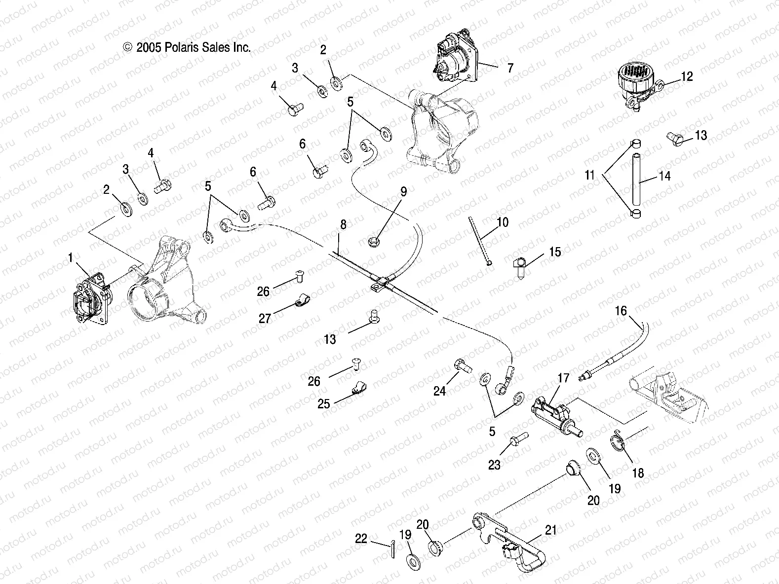 MASTER CYLINDER | MASTER CYLINDER, REAR and FOOT PEDAL - A06MN50AU/AW (4999204069920406B12)