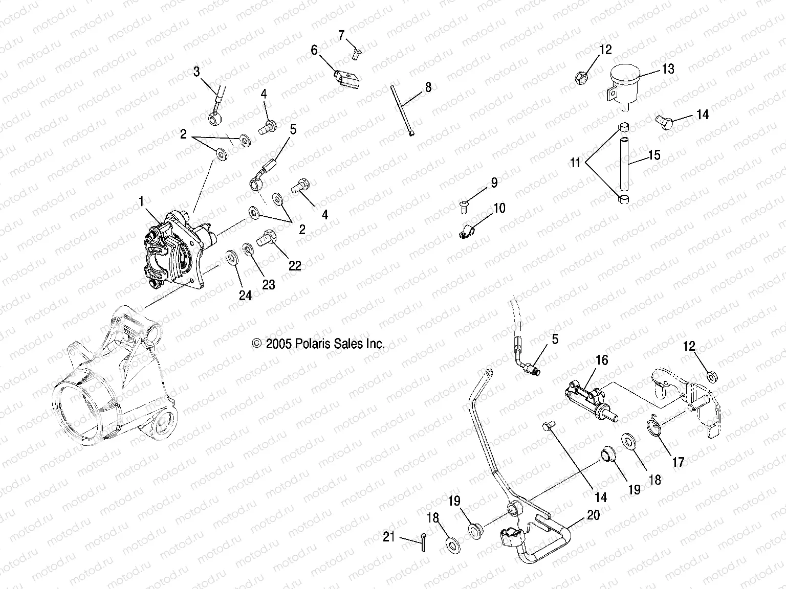 MASTER CYLINDER | MASTER CYLINDER, REAR/FOOT PEDAL - A06MH46 ALL OPTIONS (4999200139920013B06)
