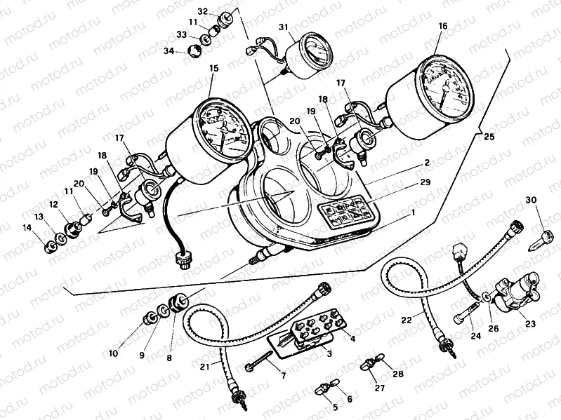 METER DM 016056> » HANDLE BAR