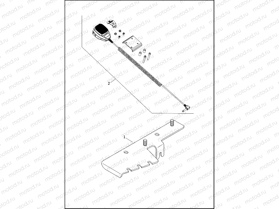 MICROPHONE AND RADIO MOUNTING BRACKET