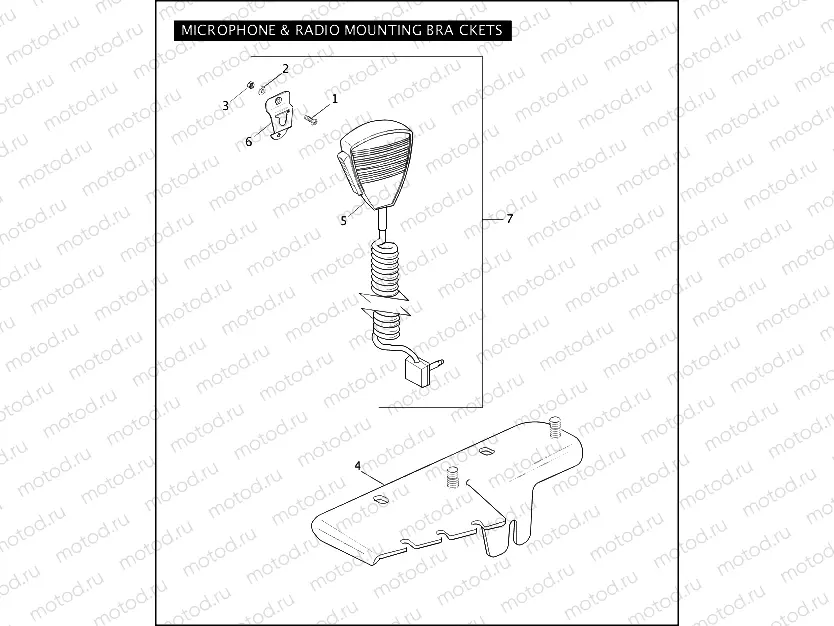 MICROPHONE & RADIO MOUNTING BRACKETS