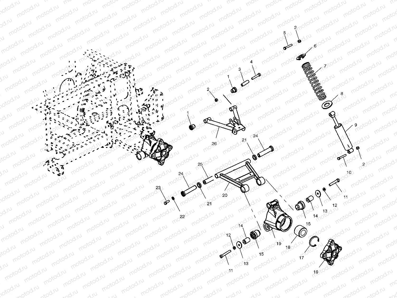 MID DRIVE A-ARMS (6X6) - A11RF50AA (4981798179B10) | MID DRIVE A-ARMS (6X6) - A11RF50AA (4981798179B10)