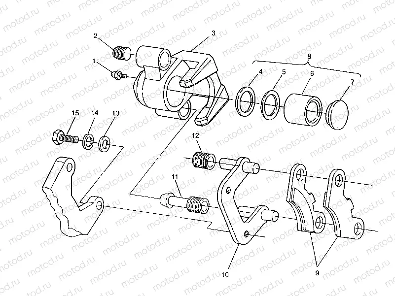 MIDDLE AXLE BRAKE ASSEMBLY 6x6 400L | MIDDLE AXLE BRAKE ASSEMBLY 6x6 400L, SWEDISH S948740 and  NORWEGIAN N948740 (4926812681026A)