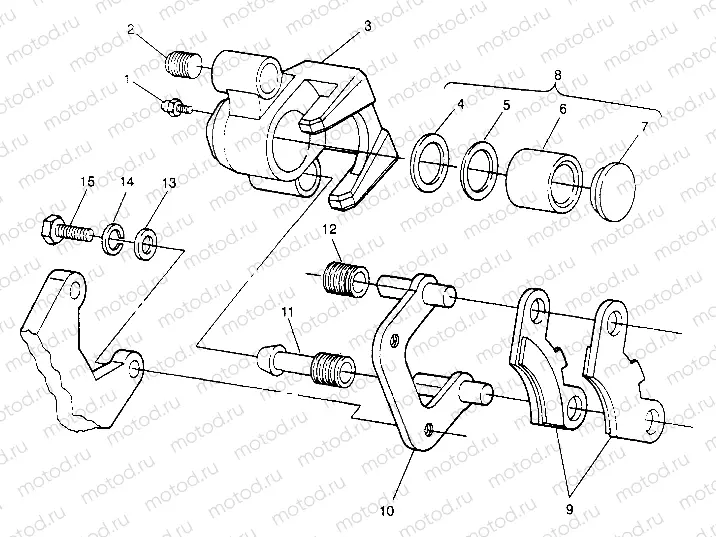 MIDDLE AXLE BRAKE ASSEMBLY 6x6 400L - U.S.  W958740 | MIDDLE AXLE BRAKE ASSEMBLY 6x6 400L - U.S.  W958740, SWEDISH  S958740 and N (4930273027C004)