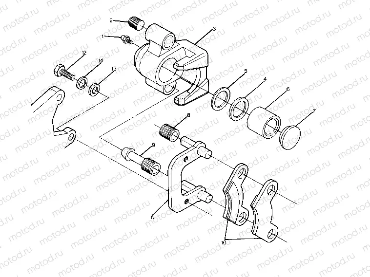 MIDDLE AXLE BRAKE ASSEMBLY  BIG BOSS 4X6 (4919801980019A) | MIDDLE AXLE BRAKE ASSEMBLY  BIG BOSS 4X6 (4919801980019A)