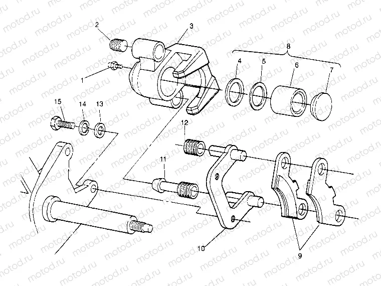 MIDDLE BRAKE ASSEMBLY 6x6 300 W948730 (4926792679B014) | MIDDLE BRAKE ASSEMBLY 6x6 300 W948730 (4926792679B014)