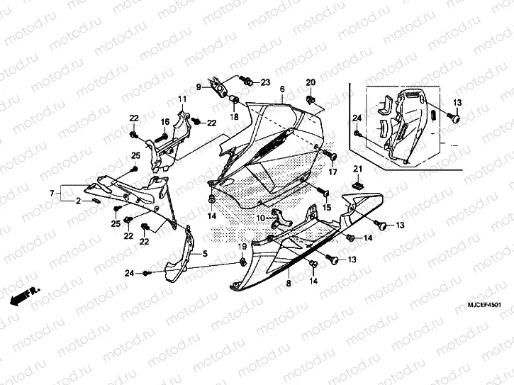 MIDDLE COWL / LOWER COWL (L.)
