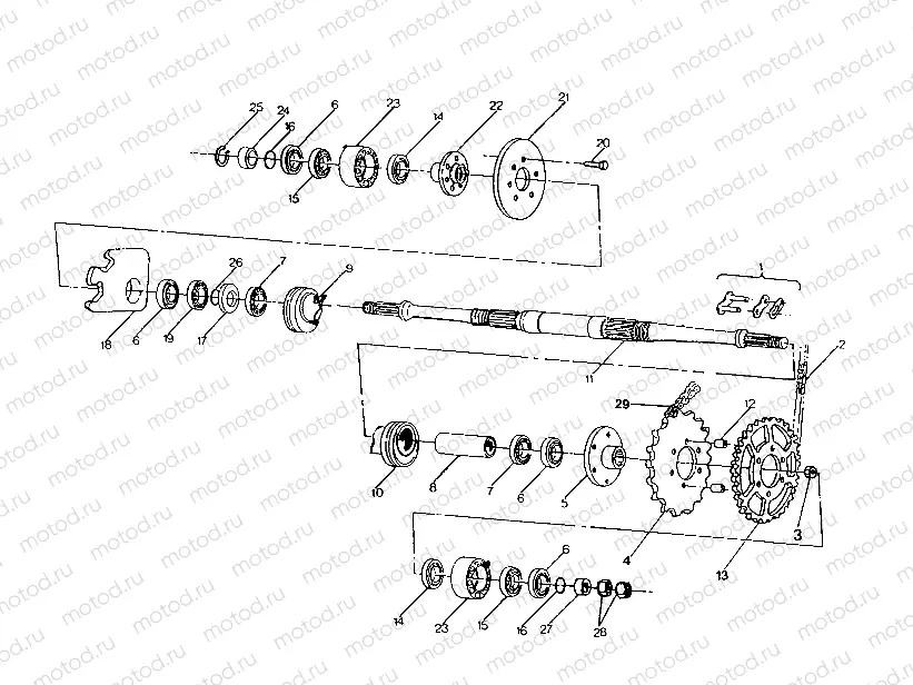 MIDDLE DRIVE ASSEMBLY 250 6x6 / W928727 (4922842284027A) | MIDDLE DRIVE ASSEMBLY 250 6x6 / W928727 (4922842284027A)