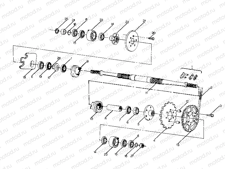 Middle Drive Assembly (4916361636025A) | Middle Drive Assembly (4916361636025A)
