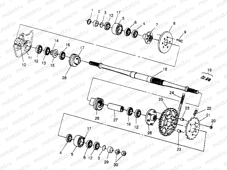 MIDDLE DRIVE ASSEMBLY 6x6 300 W948730 (4926792679B013) | MIDDLE DRIVE ASSEMBLY 6x6 300 W948730 (4926792679B013)