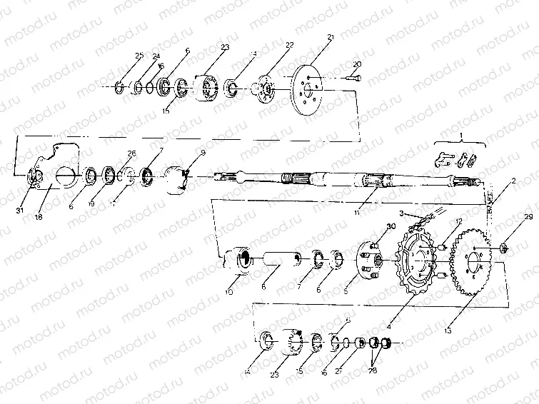 MIDDLE DRIVE ASSEMBLY Norwegian 6X6 (4923742374029A) | MIDDLE DRIVE ASSEMBLY Norwegian 6X6 (4923742374029A)