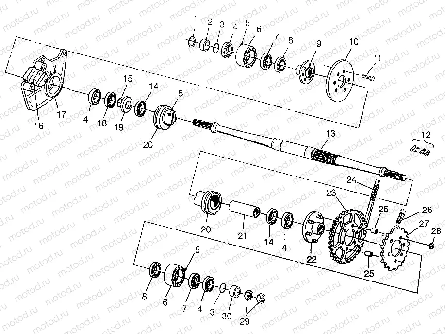 MIDDLE DRIVE BIG BOSS 6X6 400L W97AE38A (4940814081C002) | MIDDLE DRIVE BIG BOSS 6X6 400L W97AE38A (4940814081C002)