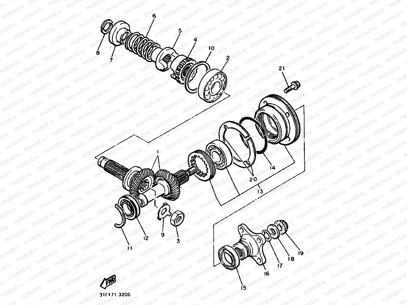 MIDDLE DRIVE GEAR