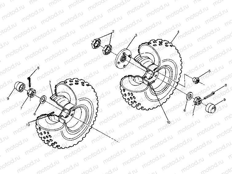 Middle Wheel Assembly (4917741774020A) | Middle Wheel Assembly (4917741774020A)