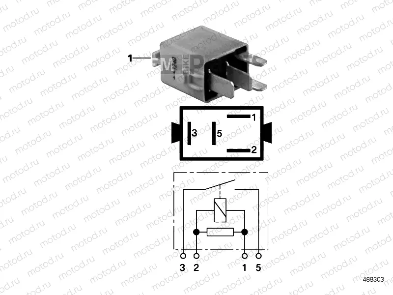 Minirelay, make contact, yellow