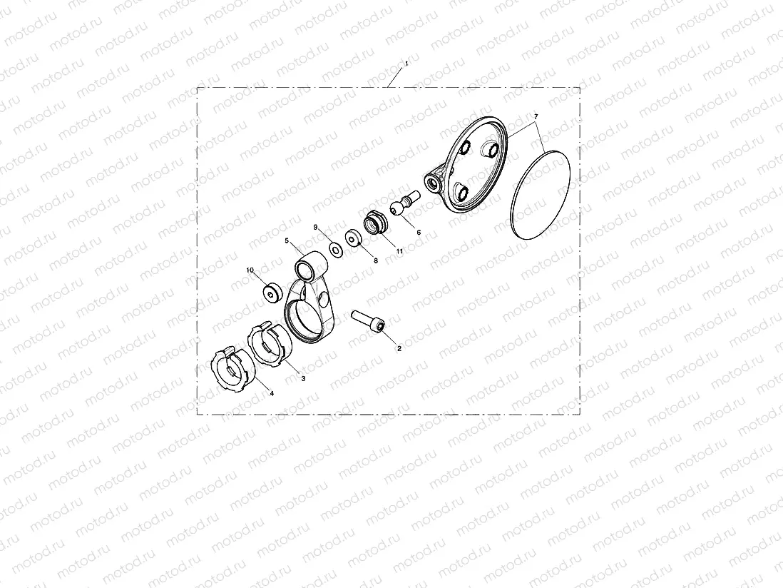 Mirror, Bar End, Black