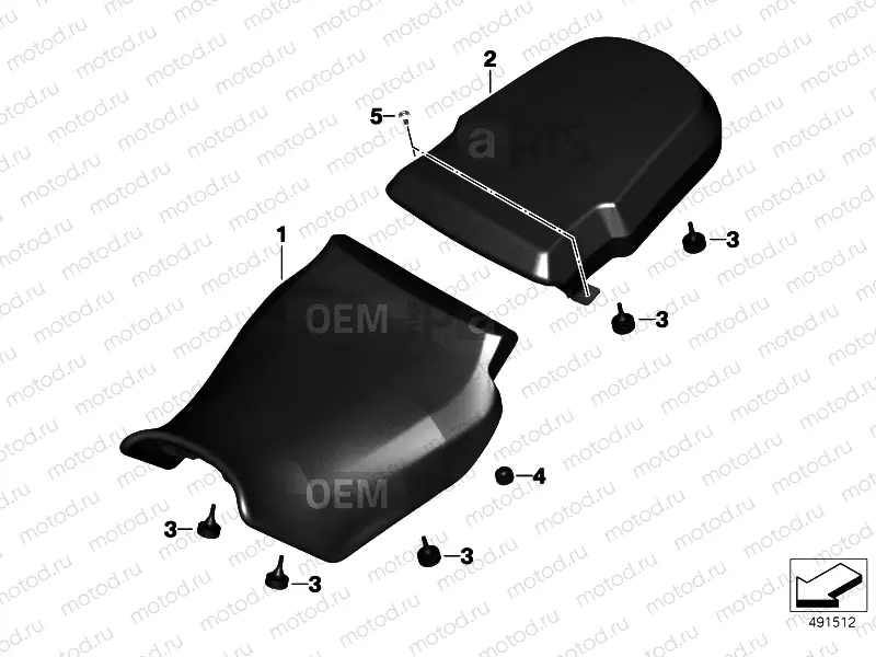 Motorcycle seat Behörde