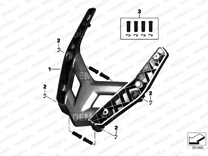 MOUNT FOR WINDSHIELD