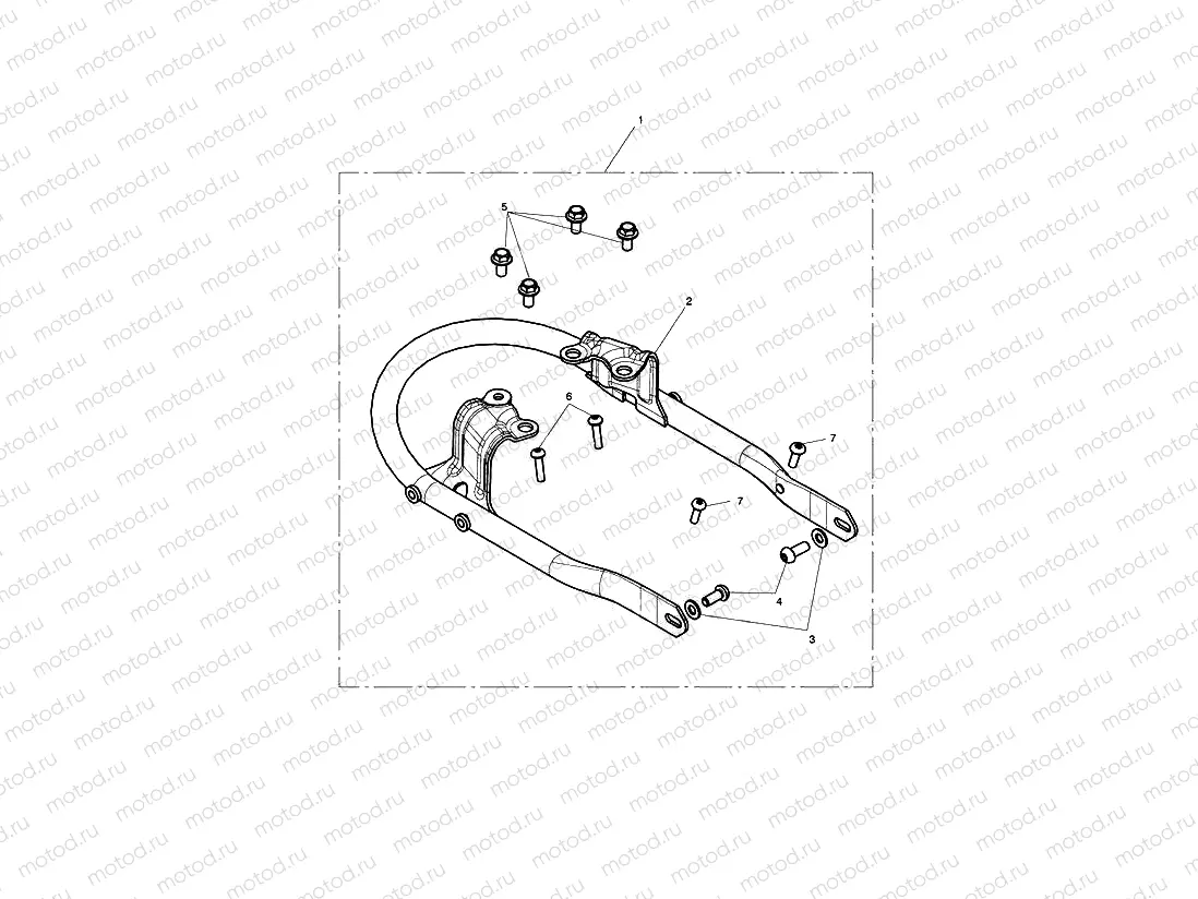 Mounting Kit, Grab Rail, Chrome