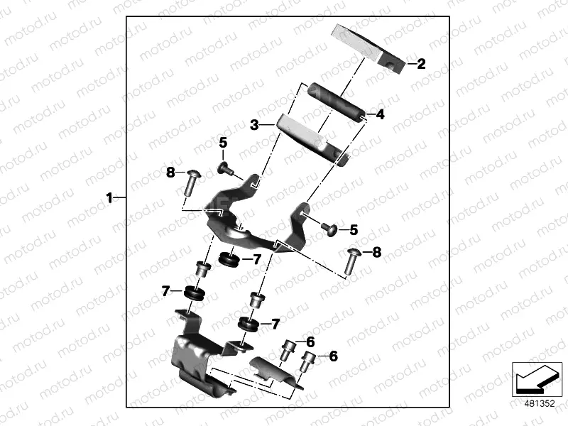 Mounting parts, BMW Navigator