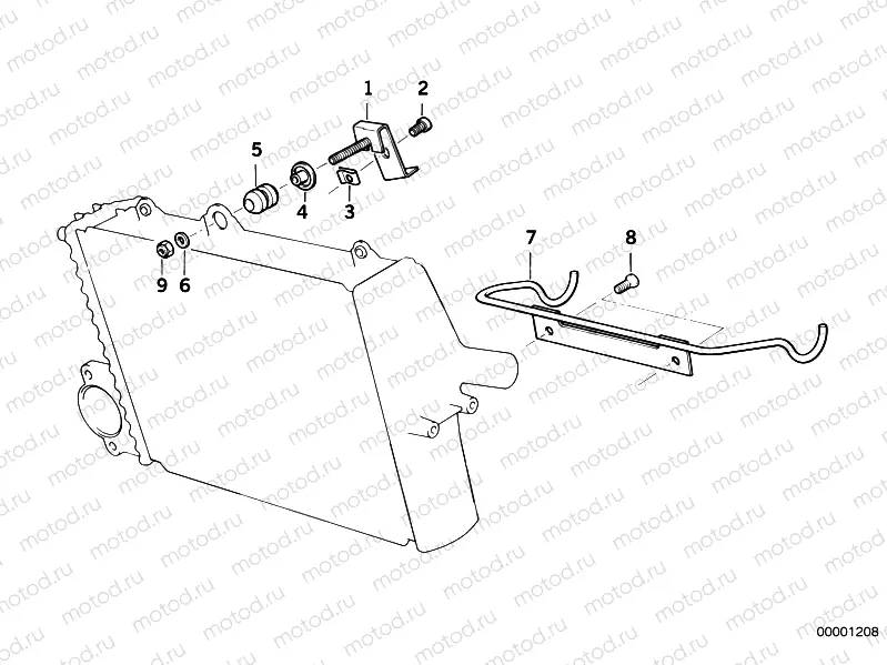 Mounting parts f radiator