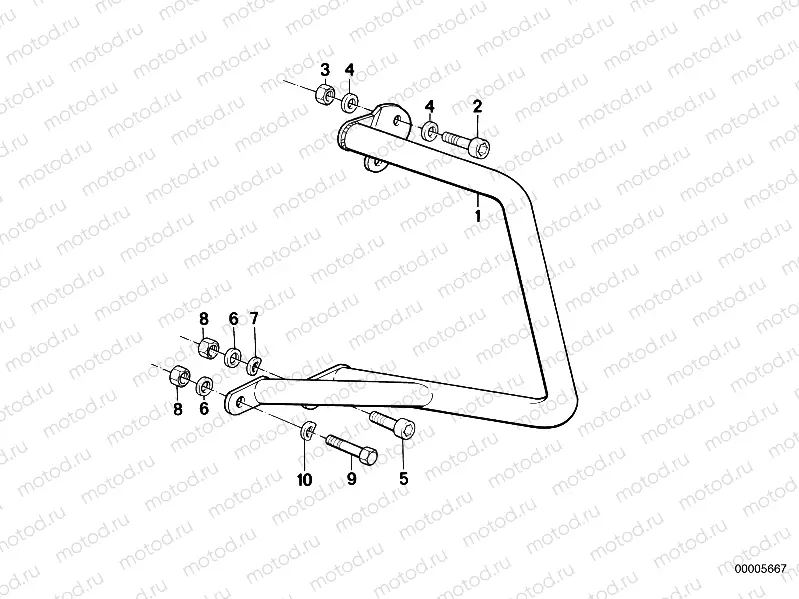 Mounting parts f rear protection bar