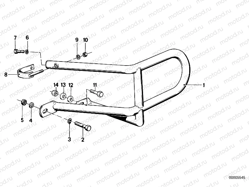 Mounting parts f rear protection bar