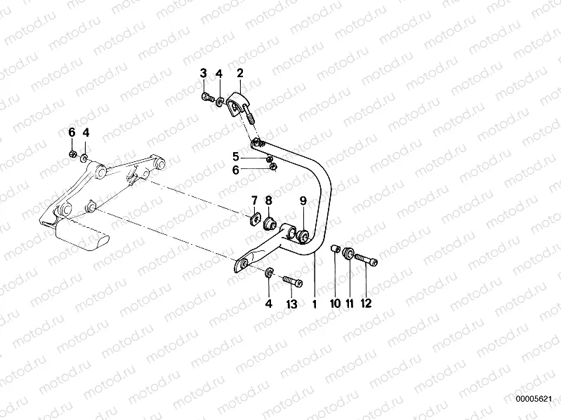Mounting parts f rear protection bar