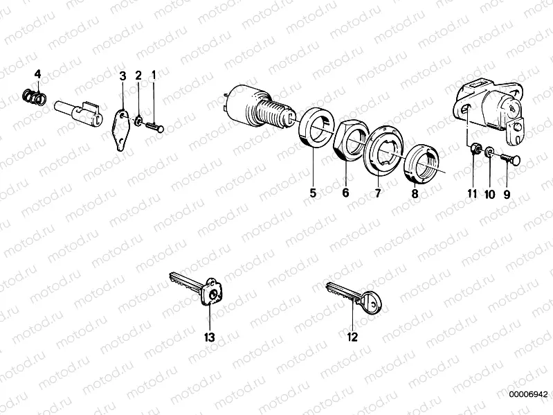 Mounting parts f set of locks