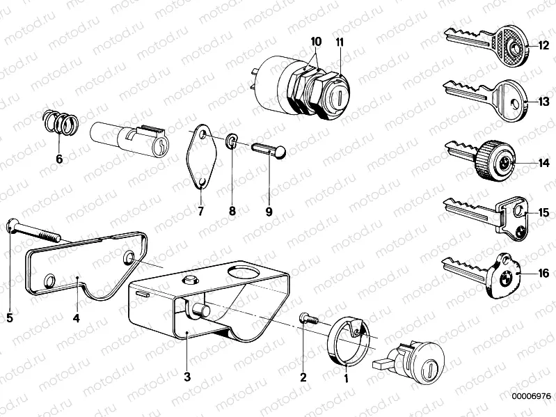 Mounting parts f set of locks