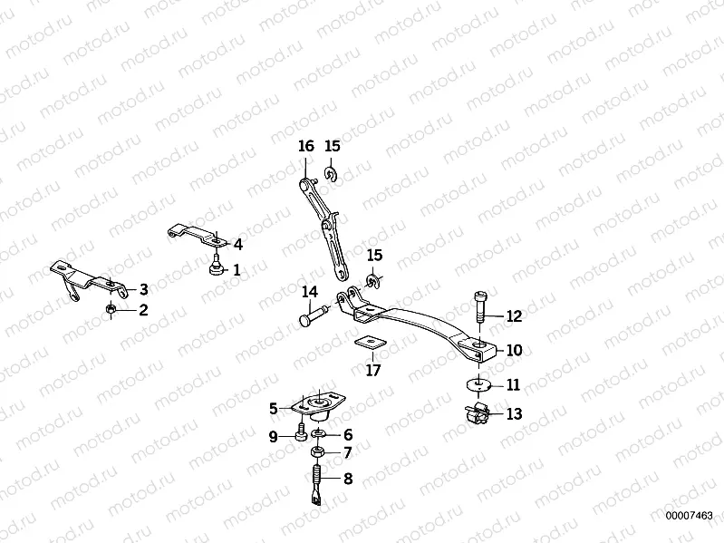 Mounting parts for bench seat