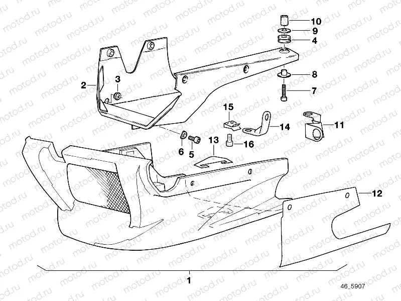 Mounting parts set