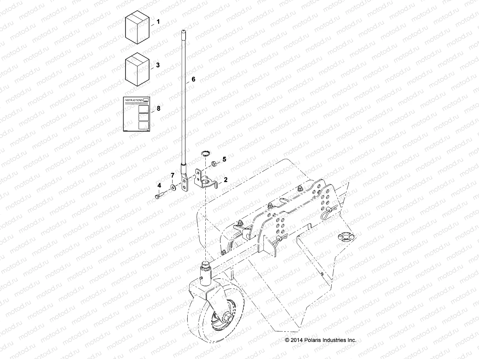 MOWER | MOWER, ROD INDICATOR PARTS - D163PD1AJ/B4-MWR (49BRUTUSATTACHFRT14MWR)
