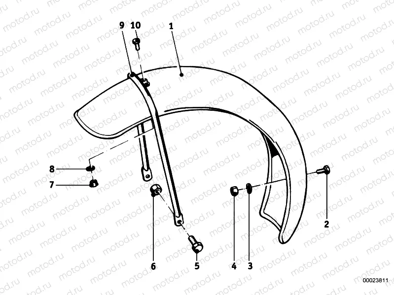 Mudguard front