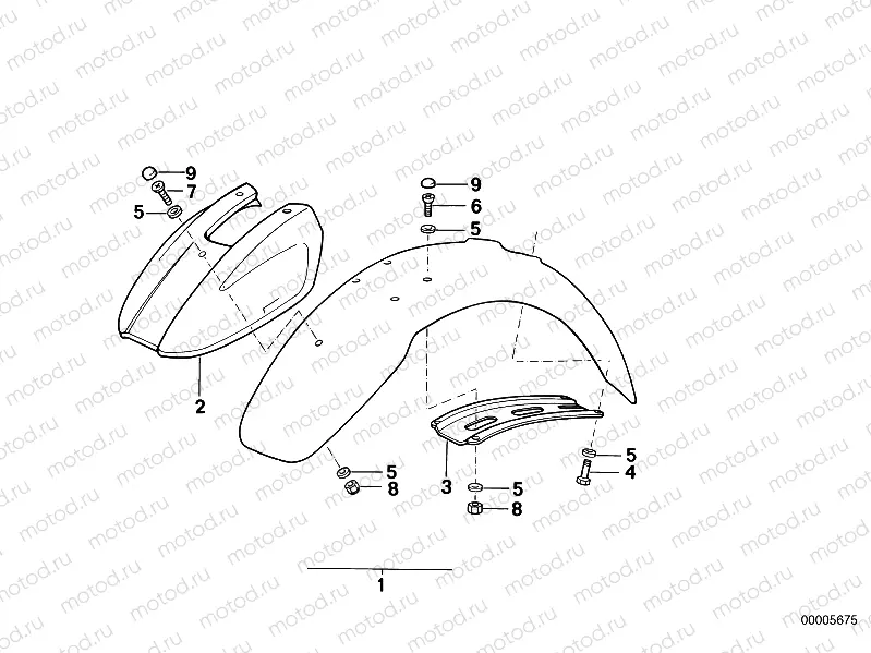 Mudguard front-extended
