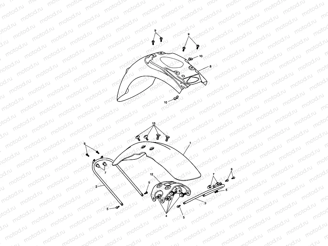 Mudguards- 284635-F2 > Black; 28