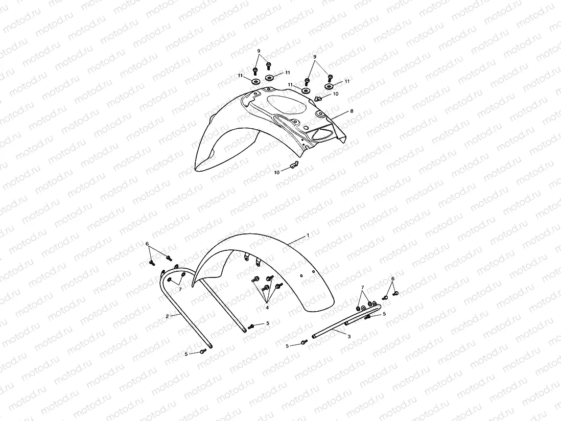 Mudguards- >284652-F2 Black; >28