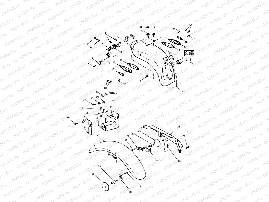 Mudguards, Chainguard & Battery Box