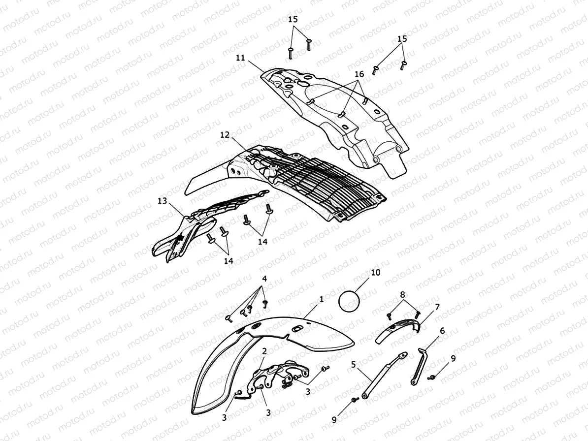 Mudguards - T120 Ace Only Except