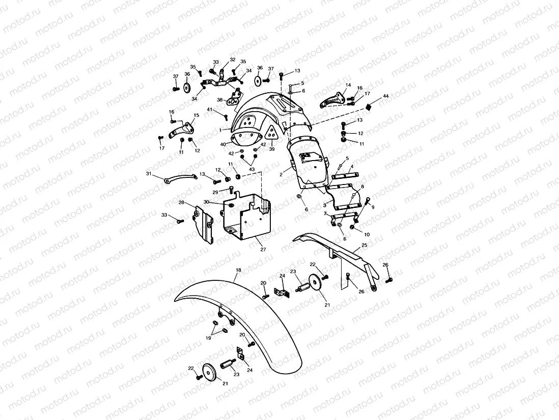 Mudguards/Chainguard/Battery