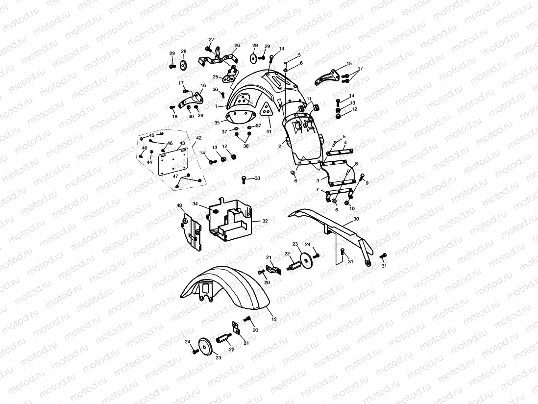 Mudguards/Chainguard/Battery Box