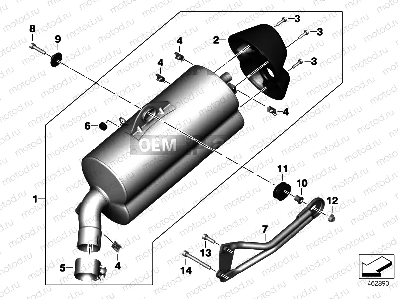 MUFFLER CATALYST/ATTACH.PARTS