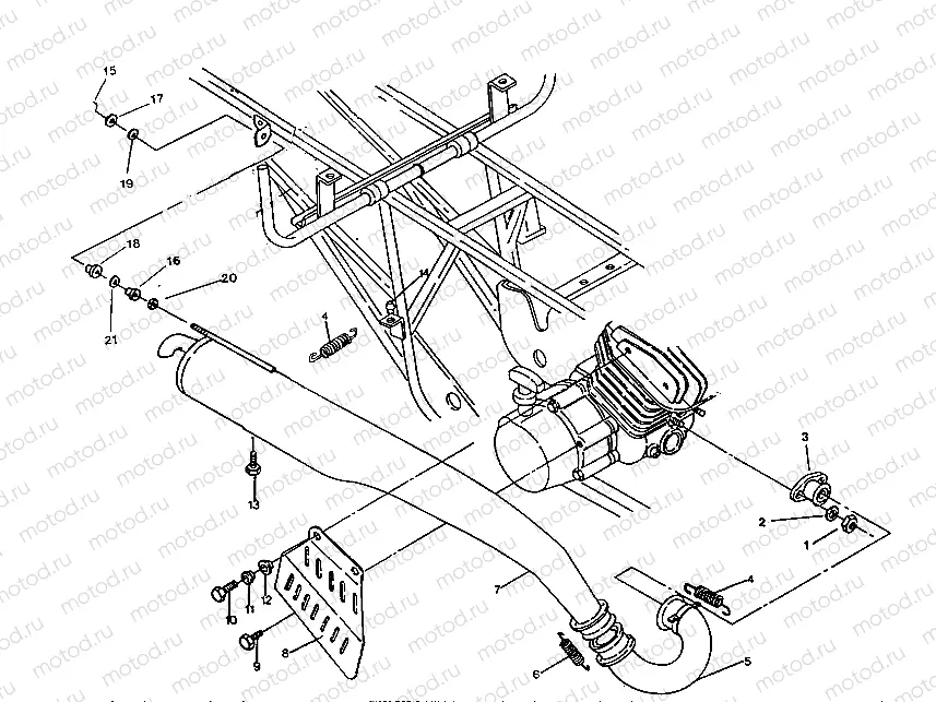 MUFFLER MOUNTING BIG BOSS 4X6 UPDATED 2-91 (4919801980008A) | MUFFLER MOUNTING BIG BOSS 4X6 UPDATED 2-91 (4919801980008A)