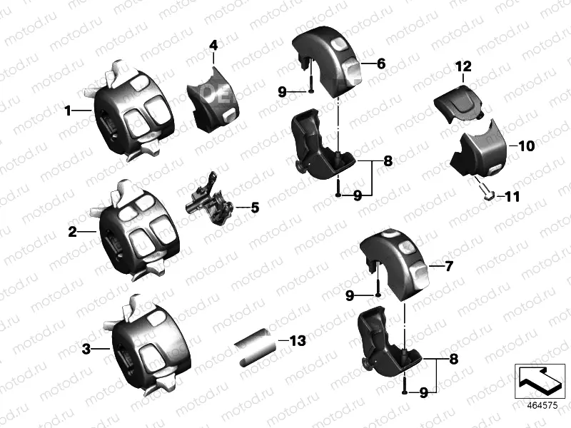 MULTIFUNCTION SWITCH, HANDLEBAR, LIN BUS
