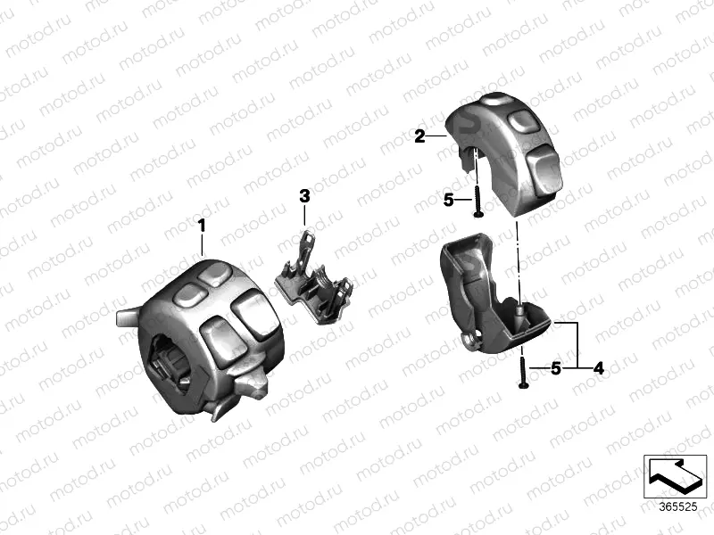 Multifunction switch, handlebar, LIN bus