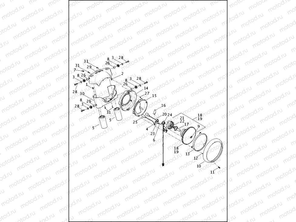 NACELLE AND HEADLAMP - FLD