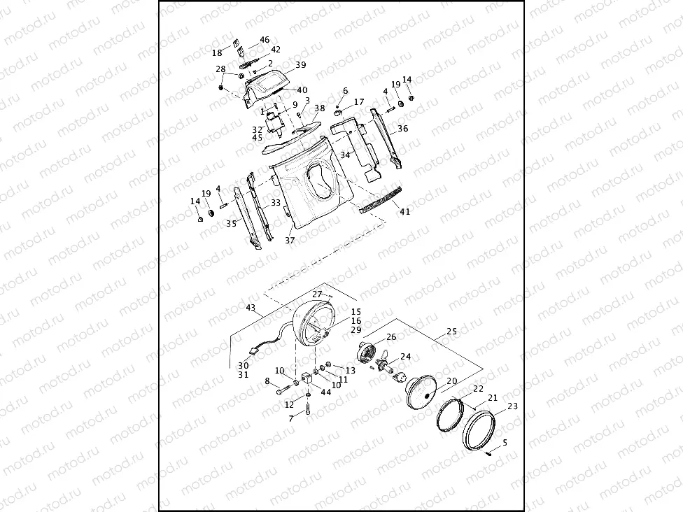 NACELLE AND HEADLAMP - FLRT