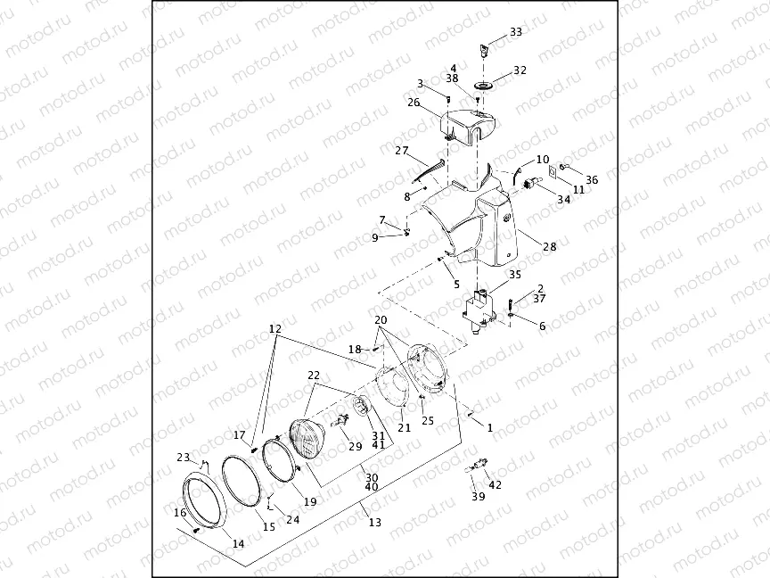 NACELLE & HEADLAMP - FLHPI & FLHPEI