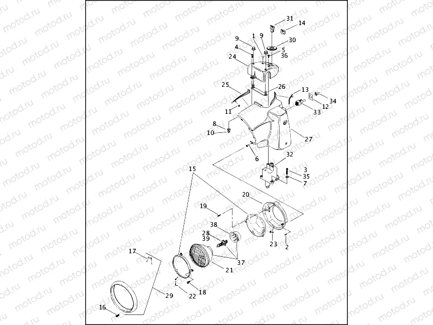 NACELLE & HEADLAMP - FLHPI & FLHPEI
